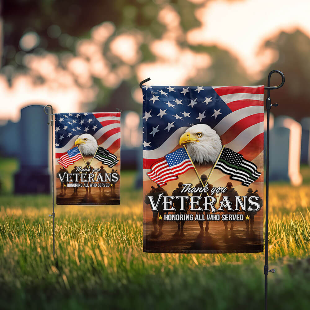 Memorial Day Thank You Veterans, American Eagle Memorial Veteran Flag TPT1643F