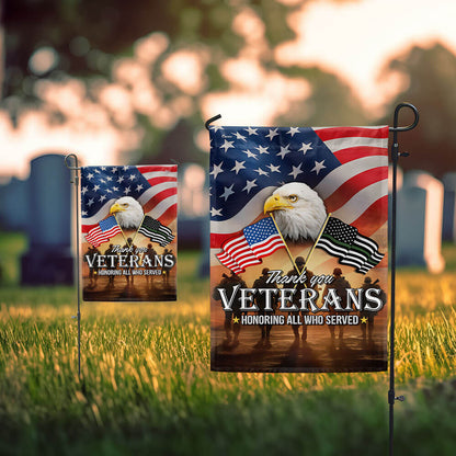 Memorial Day Thank You Veterans, American Eagle Memorial Veteran Flag TPT1643F