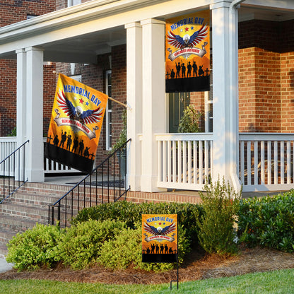 US Veterans Eagle Memorial Day Remember and Honor Flag MLN1286F