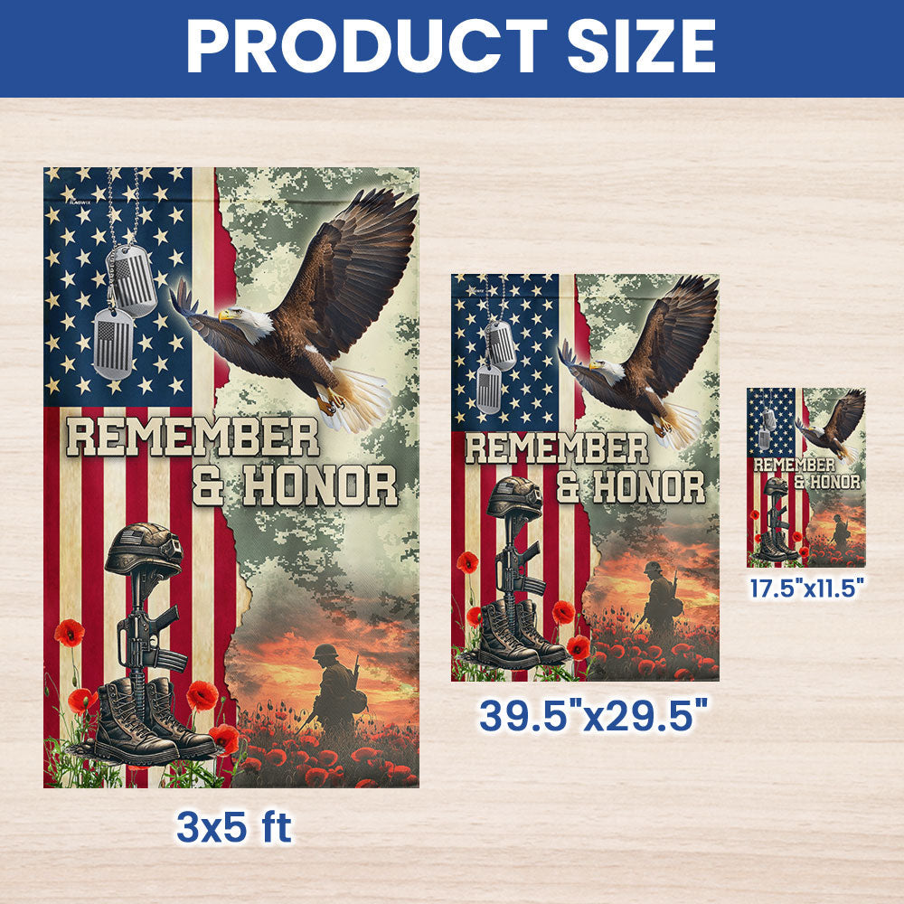 Memorial Day Veteran Remember & Honor Flag NNT02DTD