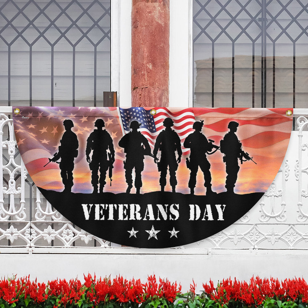Veterans Day Honoring All Who Served Non-Pleated Fan Flag MLN3969FL