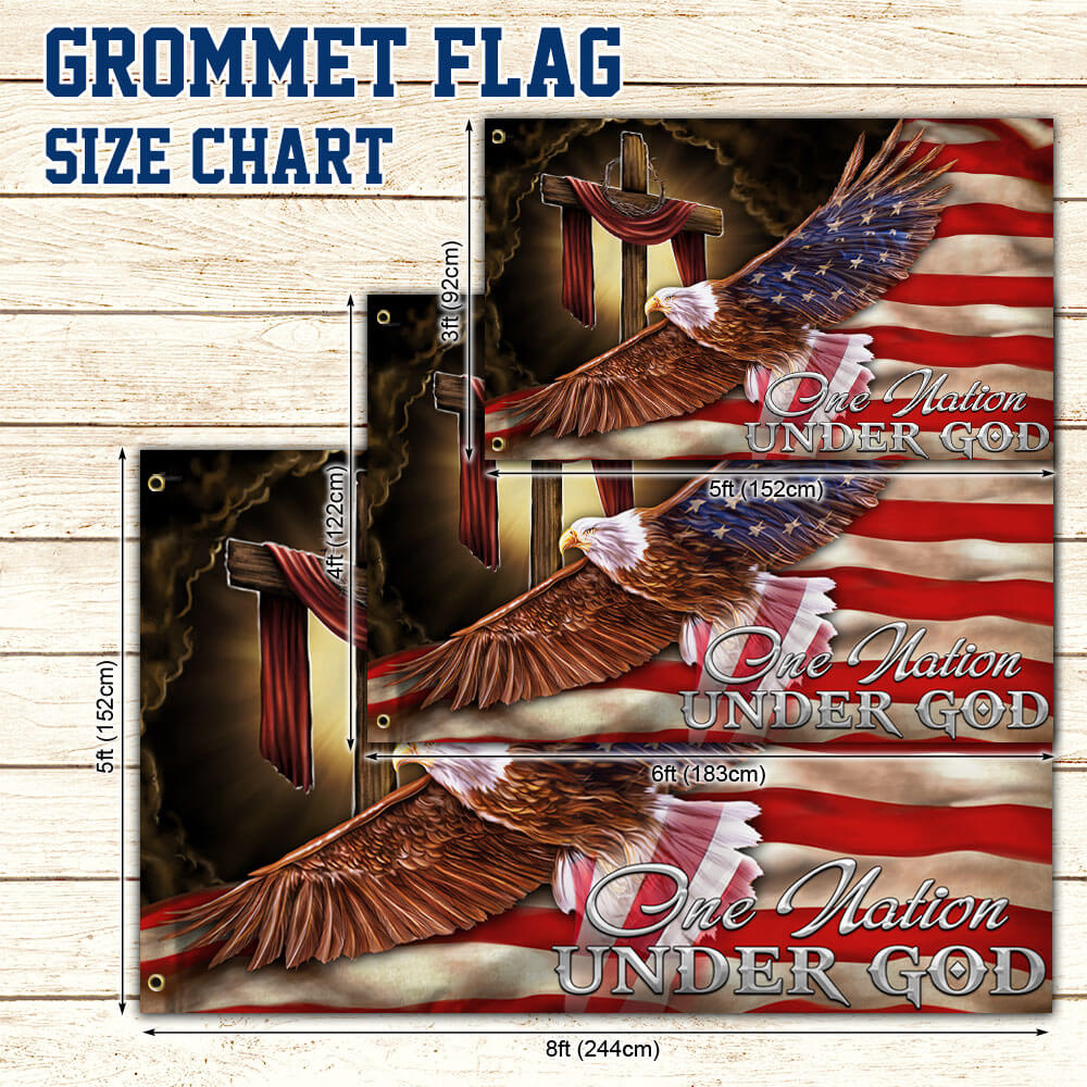One Nation Under God. American Eagle Flag THB3124GF