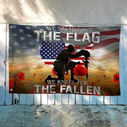 Remembrance Day Flag We Kneel For The Fallen American Flag THB3421GF