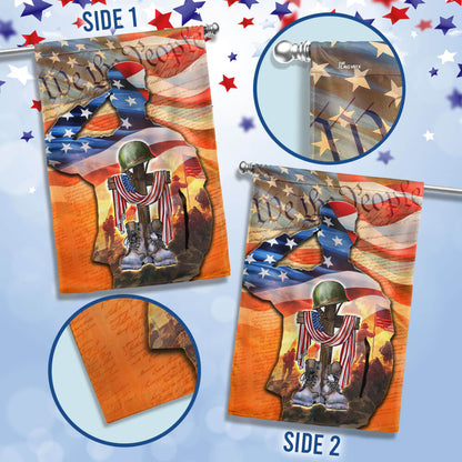 Memorial Day FLAGWIX U.S. Veteran Memorial American We The People Saluting Soldier Flag MLN2753F