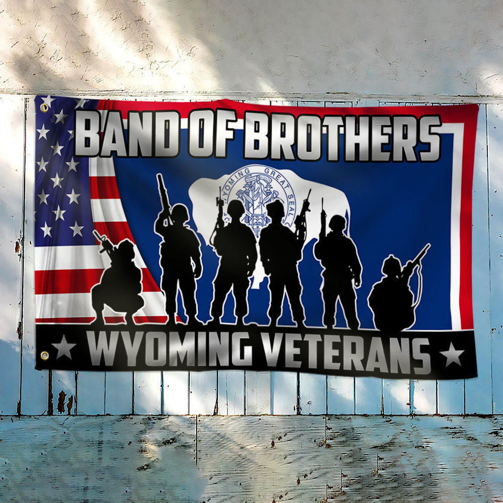 Veteran Grommet Flag Band Of Brothers Wyoming Veterans QNN556GFv1