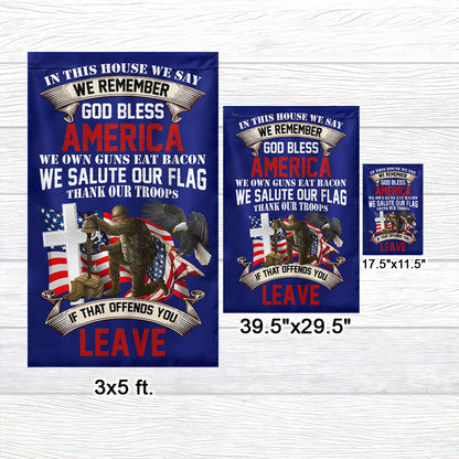 Veteran Memorial Day In This House God Bless America Thanks Our Troops Flag MLN1268F