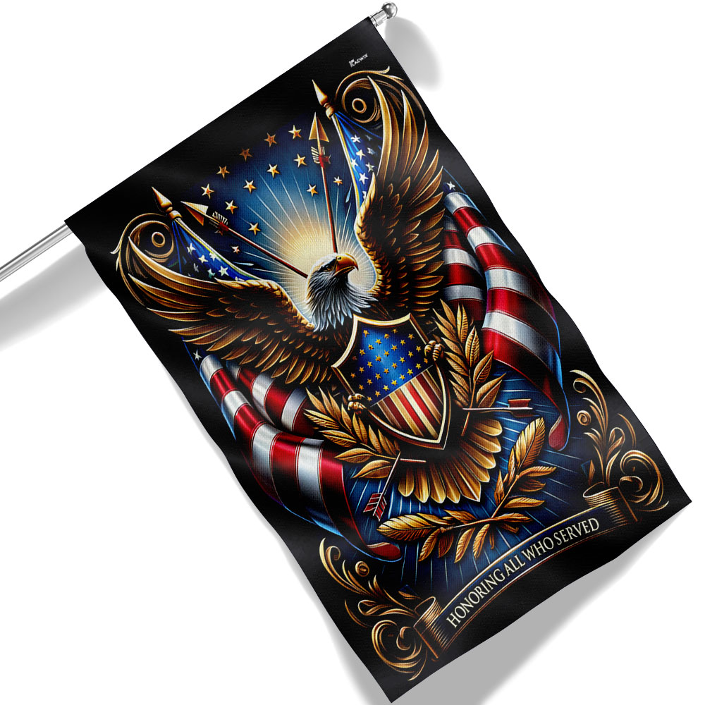 FLAGWIX  Patriot Eagle Veteran Day Honoring All Who Served Flag MLN2476F