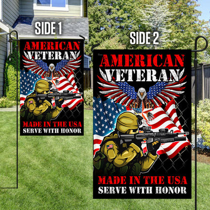 American Veteran Memorial Made In The USA Serve With Honor Flag MLN1090F