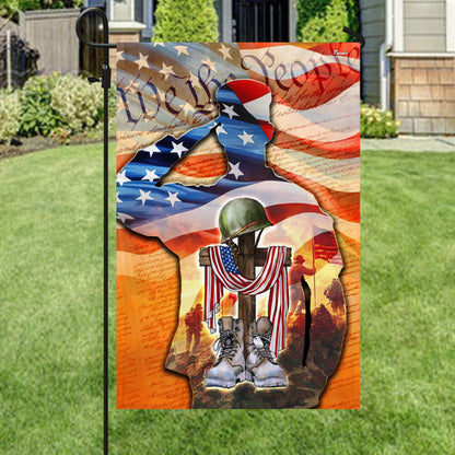 Memorial Day FLAGWIX U.S. Veteran Memorial American We The People Saluting Soldier Flag MLN2753F