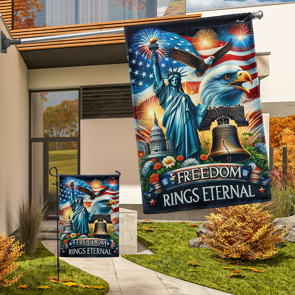 Flagwix American Flag - Independence Day Liberty Bell Freedom Rings Eternal Flag MLN3079F