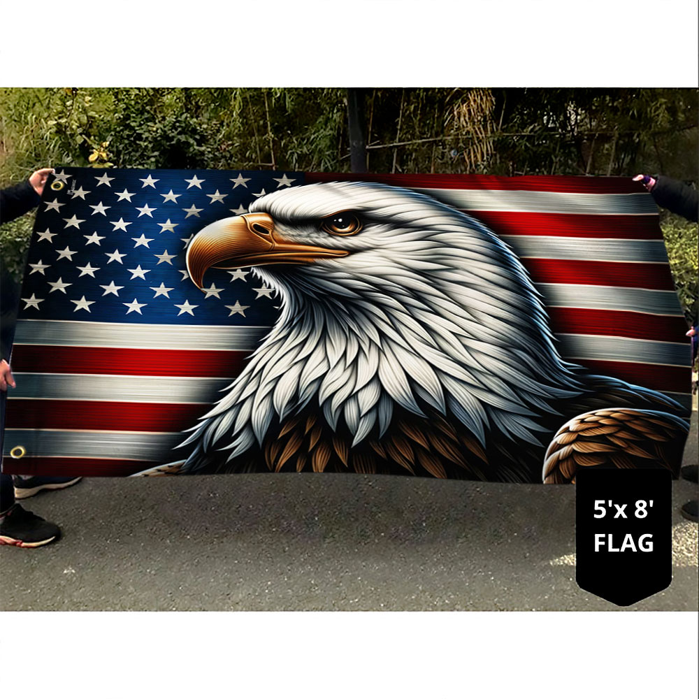 Patriotic Eagle American Grommet Flag TQN2320GF