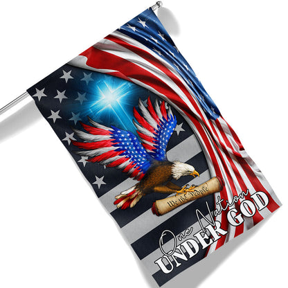One Nation Under God Patriot Eagle We The People Flag MLN1350F