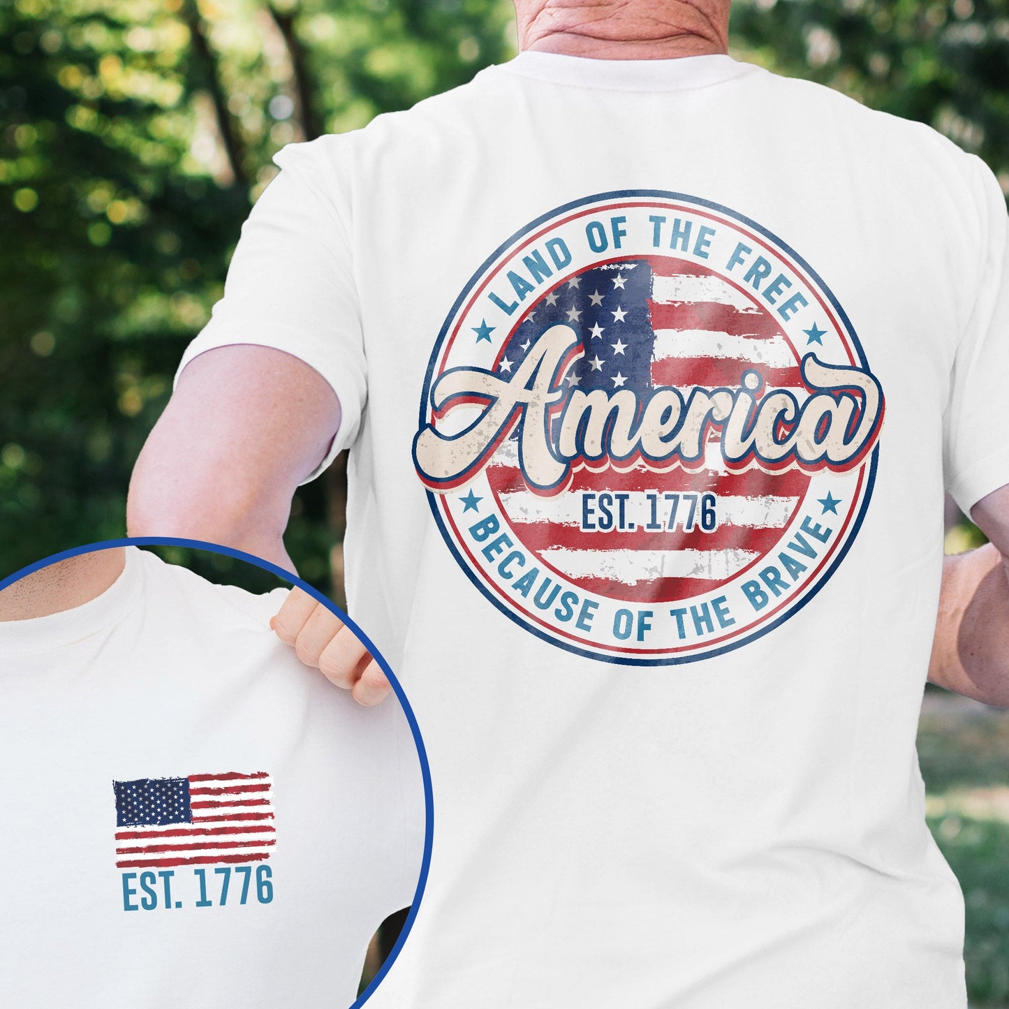America Est. 1776 Land Of The Free Because Of The Brave T-Shirt MLN3360TS