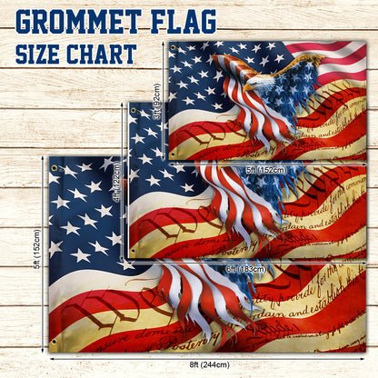 American Eagle Grommet Flag We The People BNN37GF