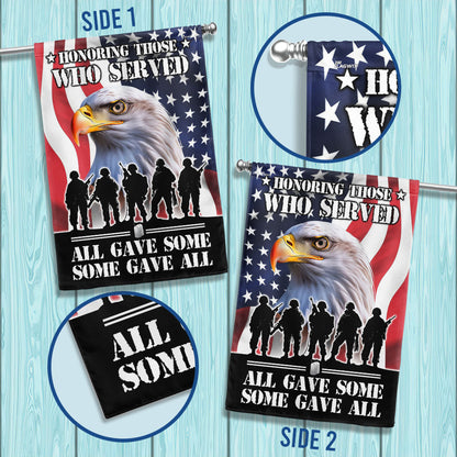 Honoring All Who Served, Veterans Day American Eagle Flag TPT1269F