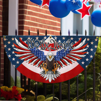 We The People Patriotic Eagle Non-Pleated Fan Flag MLN3356FL