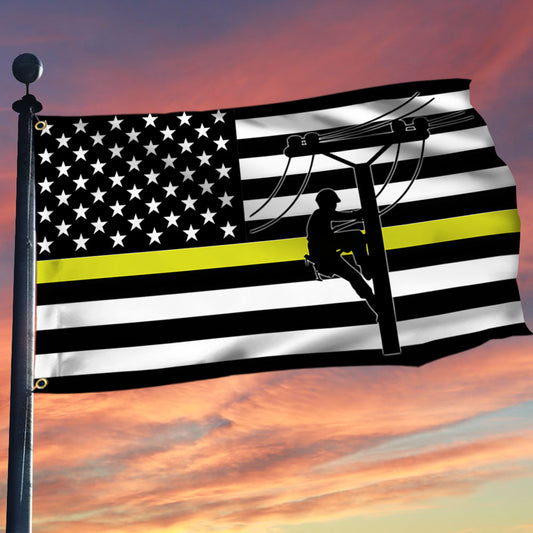 Patriotic Lineman American Grommet Flag TQN1627GF
