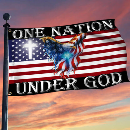 One Nation Under God American Eagle Grommet Flag 3-Day Shipping