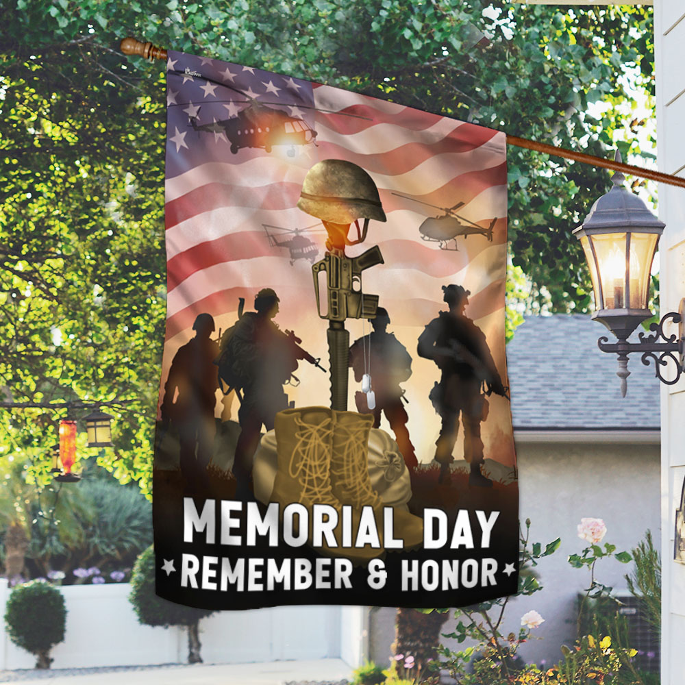 Memorial Day Flag Remember And Honor Veterans American Flag TPT1669F