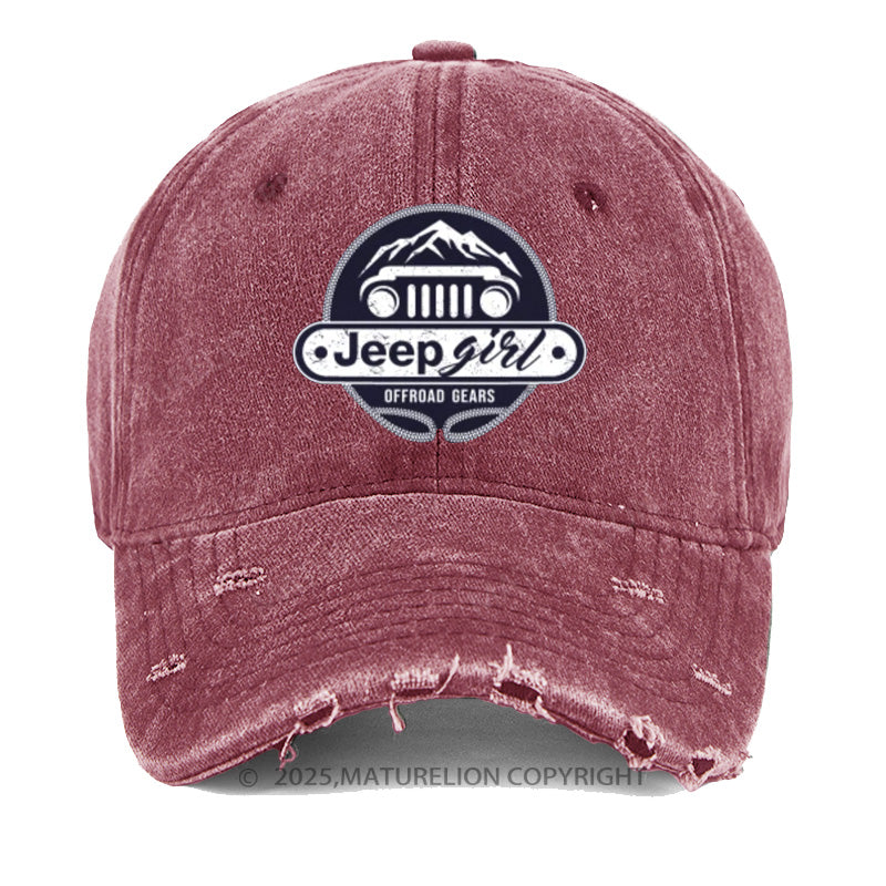 Maturelion Jeep Girl Washed Vintage Cap