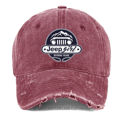 Maturelion Jeep Girl Washed Vintage Cap