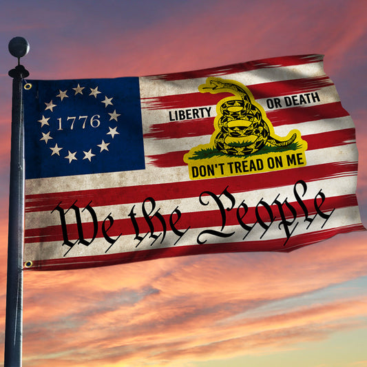 Gadsden Don't Tread On Me We The People Grommet Flag MLN326GF