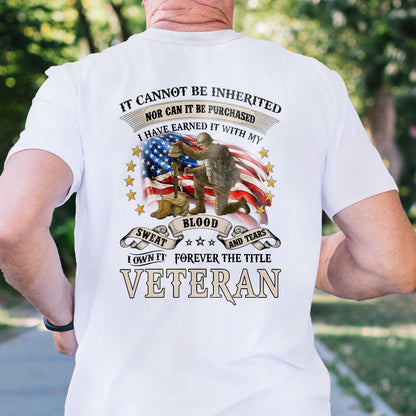 Veteran Blood Sweat Tears Forever The Title Veteran T-Shirt MLN3078TS