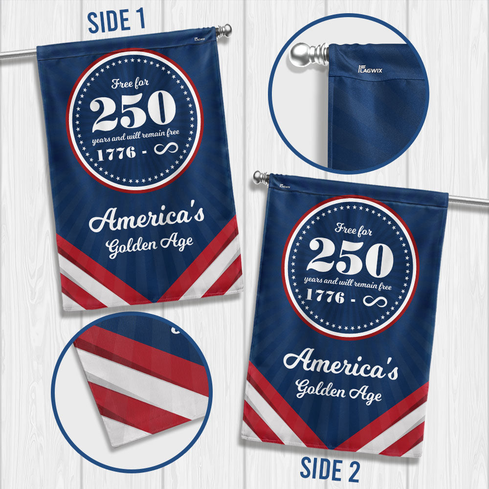 American Flag - Flagwix America 250th Anniversary Golden Age Canvas Flag