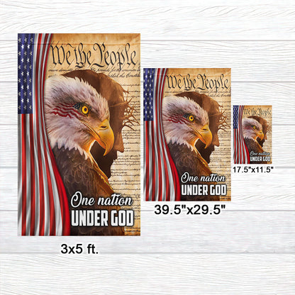 Flagwix American Flag - We The People, One Nation Under God, American Eagle Jesus Flag TPT845F