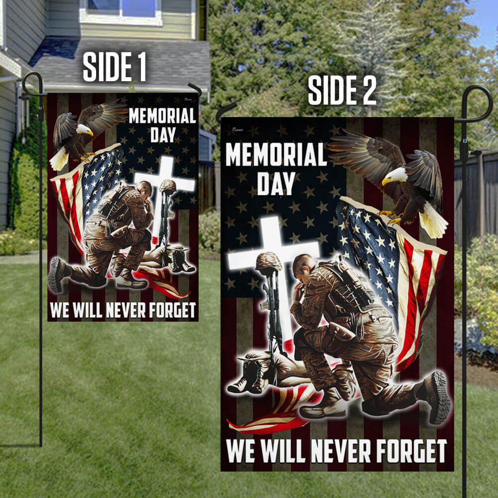 Memorial Day. Remember and Honor Veteran American Eagle Flag TPT776F