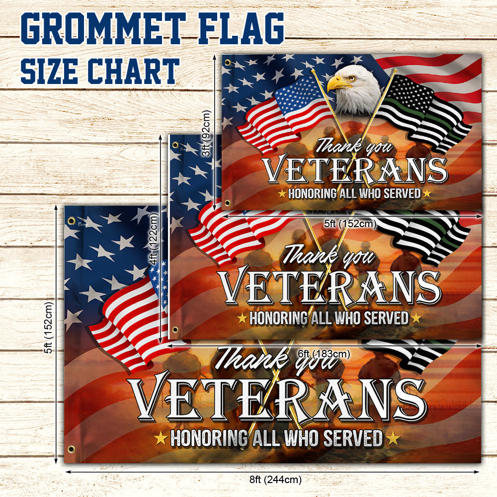 Thank You Veterans, Memorial American Eagle Flag TPT66GFv1