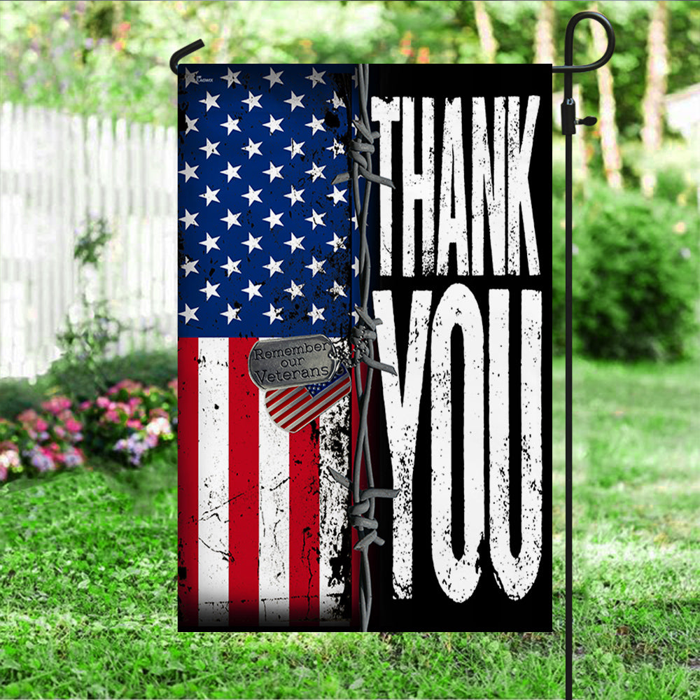 Veteran Flag Remember Our Veterans Thank You BNV417F