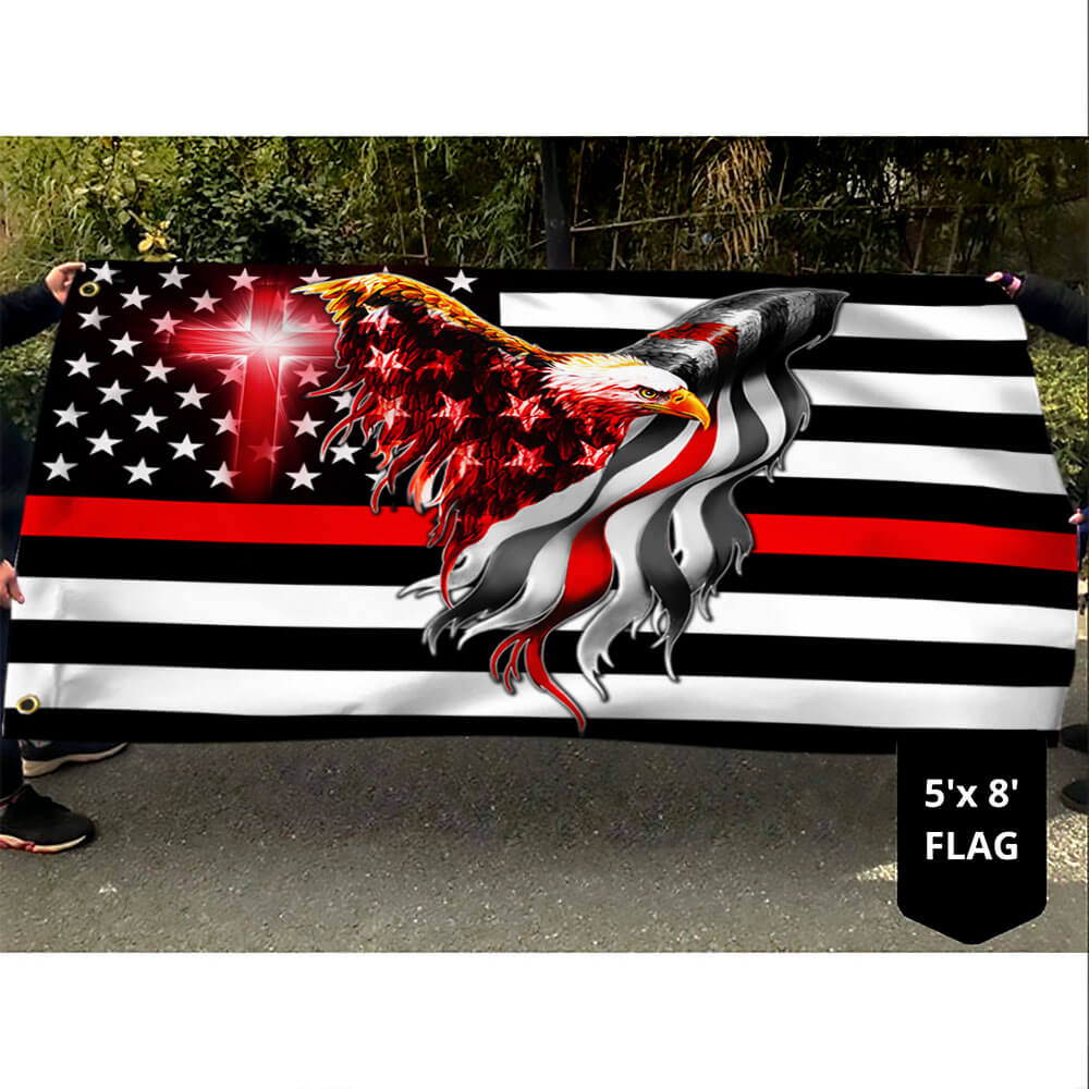 Firefighter Flag The Thin Red Line American Eagle Flag THB3482GFv2