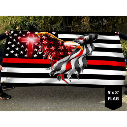 Firefighter Flag The Thin Red Line American Eagle Flag THB3482GFv2