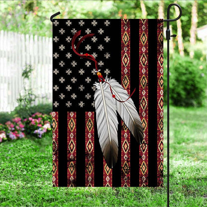 Native American Eagle Feather Flag THH2489Fn
