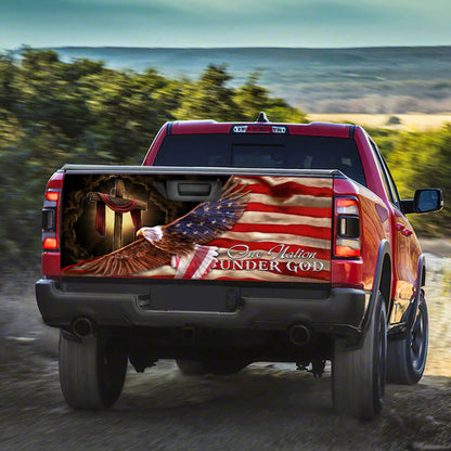 One Nation Under God. American Eagle Truck Tailgate Decal Sticker Wrap THB3124TD
