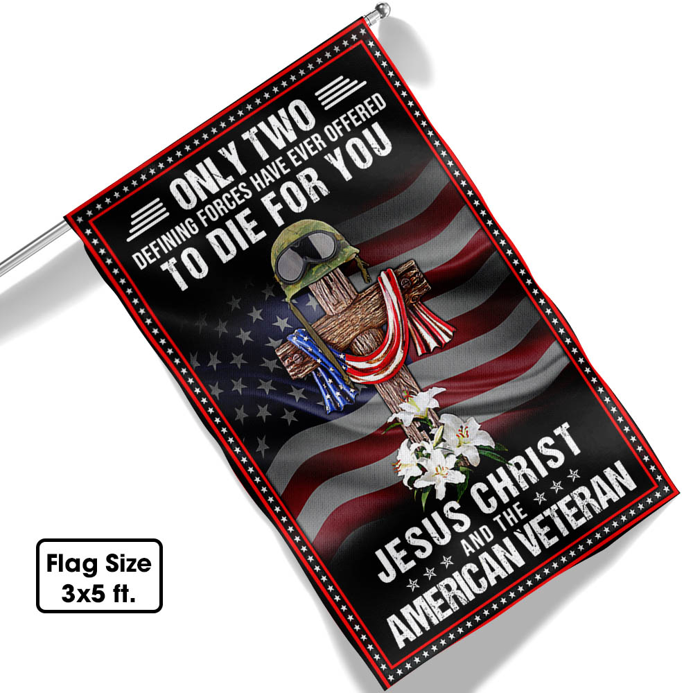 Veteran Owe To Jesus Christ and the American Veteran Flag MLN1194F