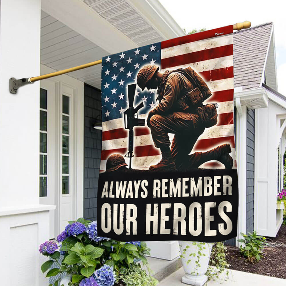 Veterans Day Always Remember Our Heroes Flag TQN3632F