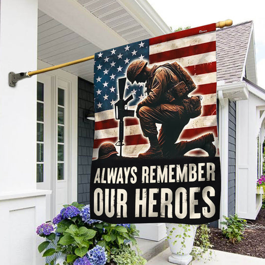 Veterans Day Always Remember Our Heroes Flag TQN3632F
