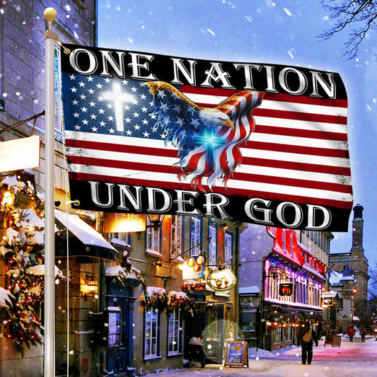 One Nation Under God American Eagle Grommet Flag THB3602GFv2