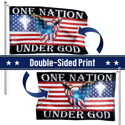 One Nation Under God American Eagle Grommet Flag THB3602GFv2