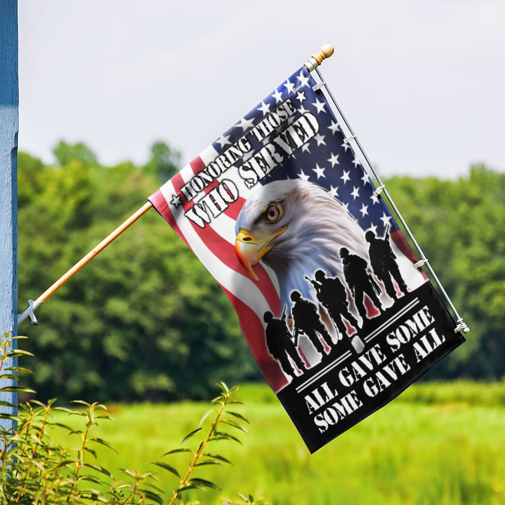 Honoring All Who Served, Veterans Day American Eagle Flag TPT1269F