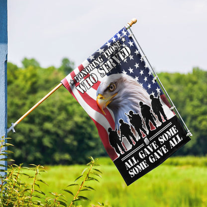 Honoring All Who Served, Veterans Day American Eagle Flag TPT1269F