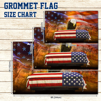 Veteran Flag Remembrance American Eagle Honoring All Who Served Grommet Flag QTR31GF