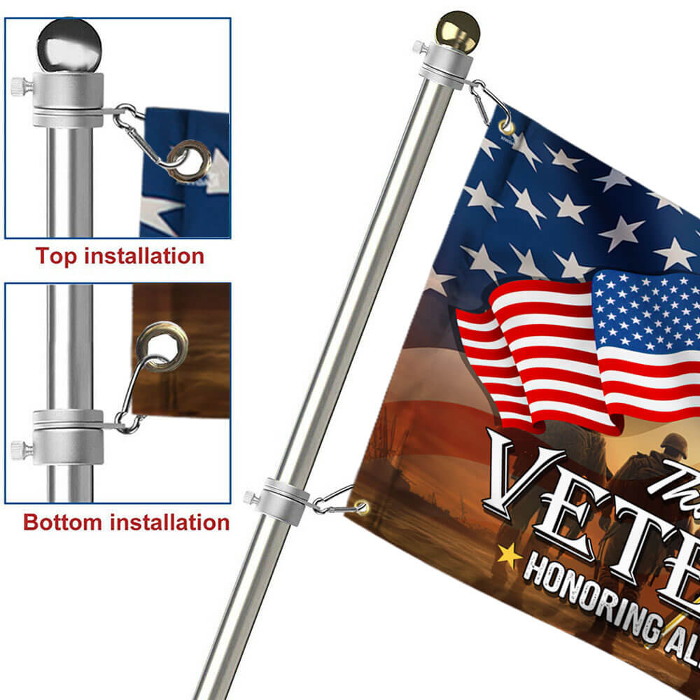 Thank You Veterans, American Eagle Memorial Veteran Day Flag TPT66GFv1n