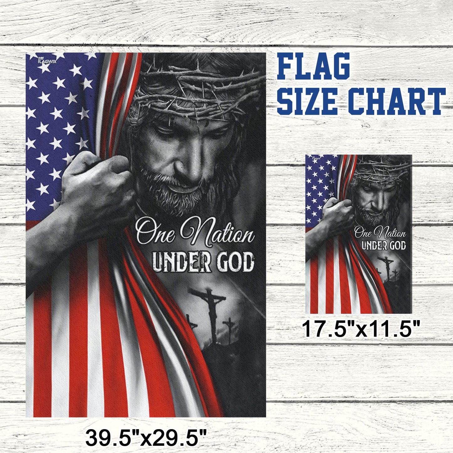 Jesus Flag One Nation Under God Flag TRL06F2