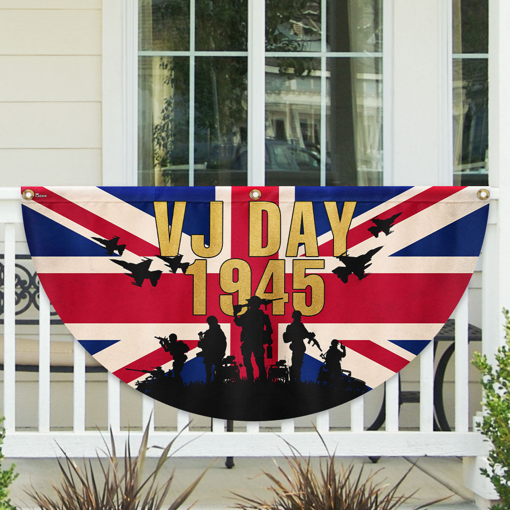 VJ Day Victory Over Japan UK Non-Pleated Fan Flag VTM1272NGT