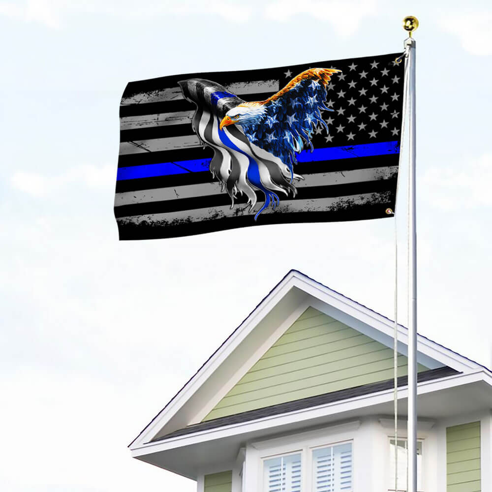 Back the Blue Flag – Thin Blue Line American Eagle Flag THB3440GF