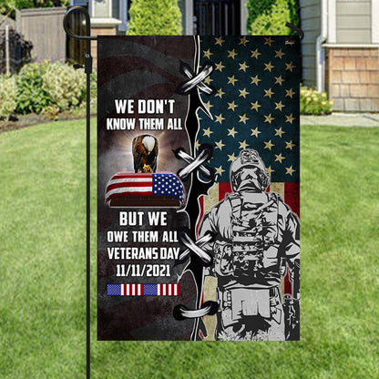 Veteran Flag We Owe Them All American Soldier MLH1974F