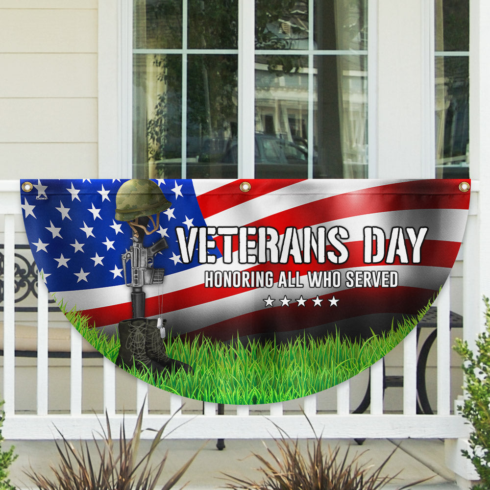 Veterans Day Honoring All Who Served Non-Pleated Fan Flag MLN3986FL